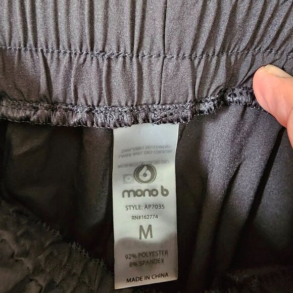 NWT MONO B BLACK STRETCHY JOGGERS SIZE SMALL - Picture 9 of 14